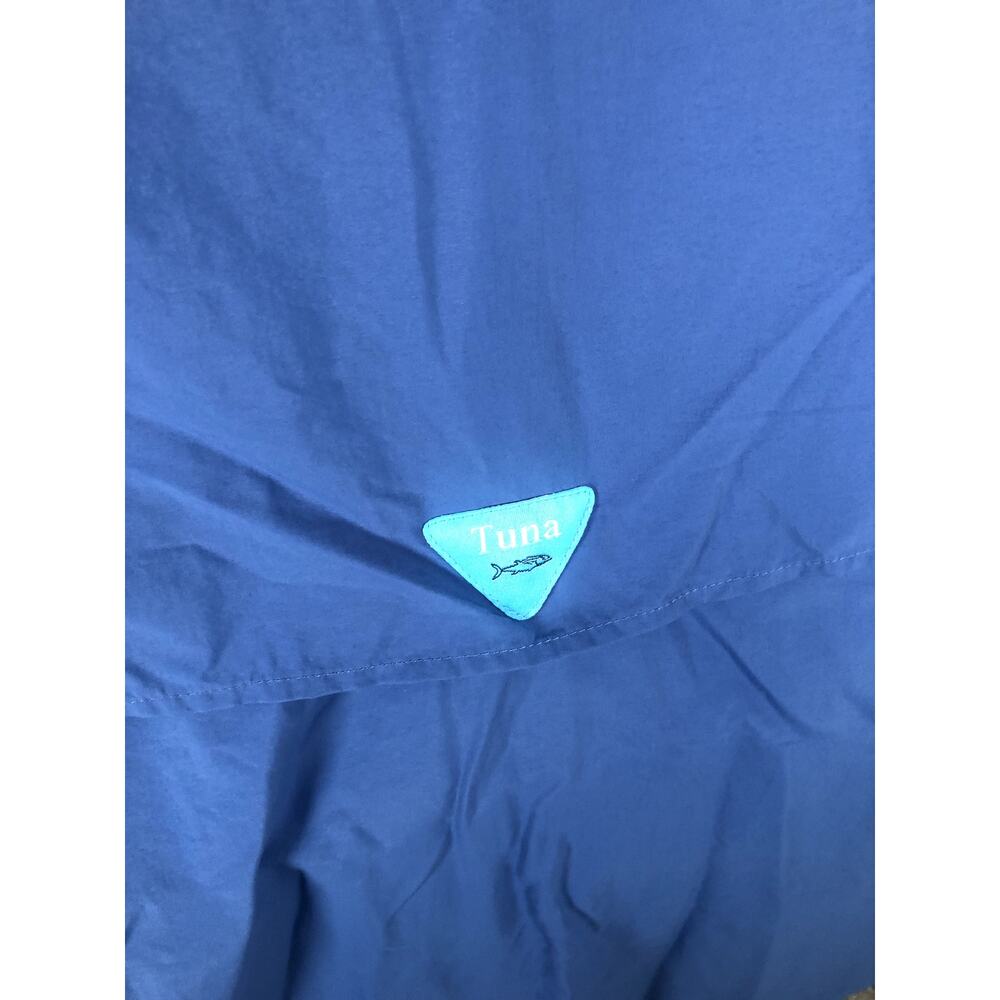 Tuna Men's Button Down Fishing Shirt Size 4XL Long Sleeve Blue - Picture 7 of 14